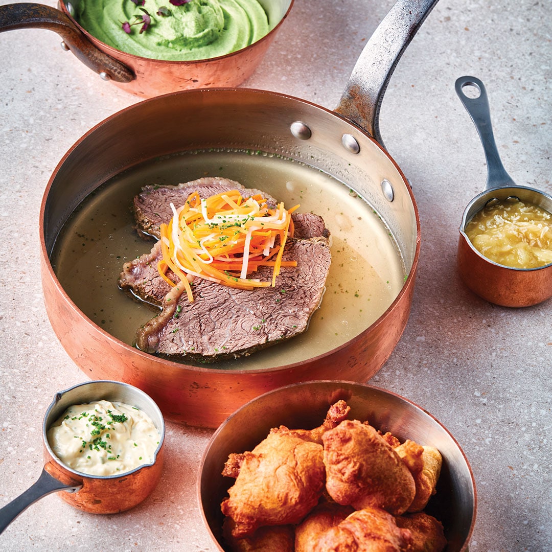 Tafelspitz mit Kartoffel-Donuts